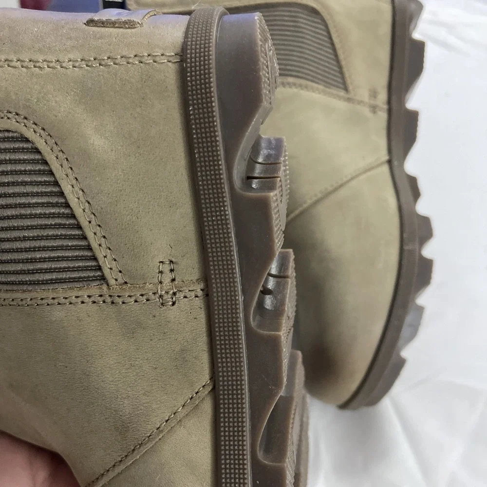 Sorel Women Sz 10 Waterproof Joan Of Arctic Wedge II Chelsea Boots Ash Brown Fun